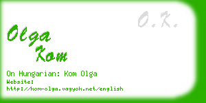 olga kom business card